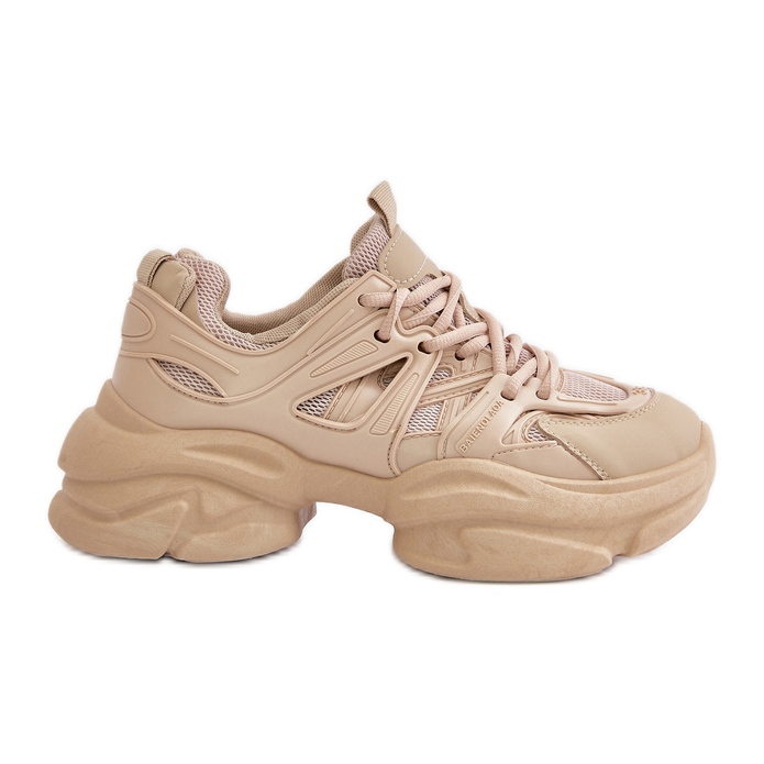 Zapatillas de mujer Amoserna beige con suela gruesa
