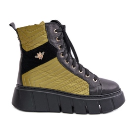 Botines de Piel con Plataforma Maciejka 06751-01 Negro