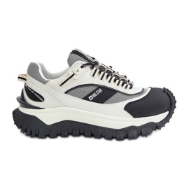 Zapatillas de Mujer de Piel con Plataforma Big Star OO274A220 Sistema HI-POLY Blanco y Negro