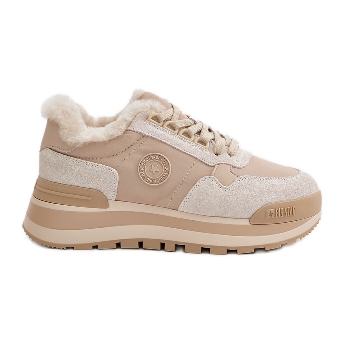 Zapatillas aislantes de mujer con plataforma Big Star OO274A214 Beige Zapatillas aislantes de mujer con plataforma Big Star OO274A214 Beige