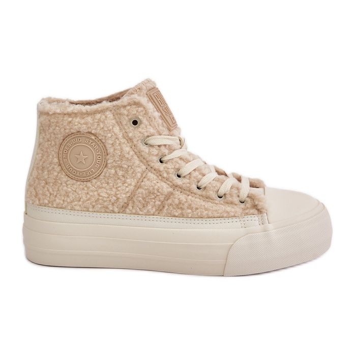 Zapatillas de mujer aislantes con piel de oveja Big Star OO274A444 Beige Zapatillas de mujer aislantes con piel de oveja Big Star OO274A444 Beige