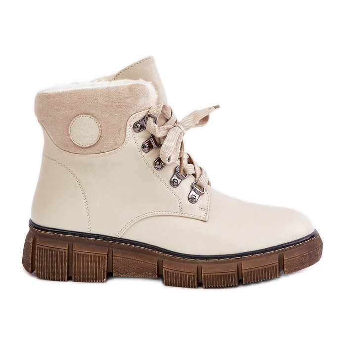 Botas Aislante Mujer Con Cremallera Beige Mevanisa