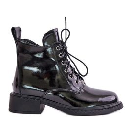 Botines de charol con aislamiento, Negro Bellani