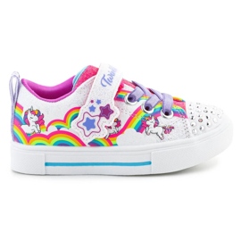 Zapatos Skechers S-Lights Twinkle Sparks Jumpin Clouds para niña 314809N-WMLT blanco