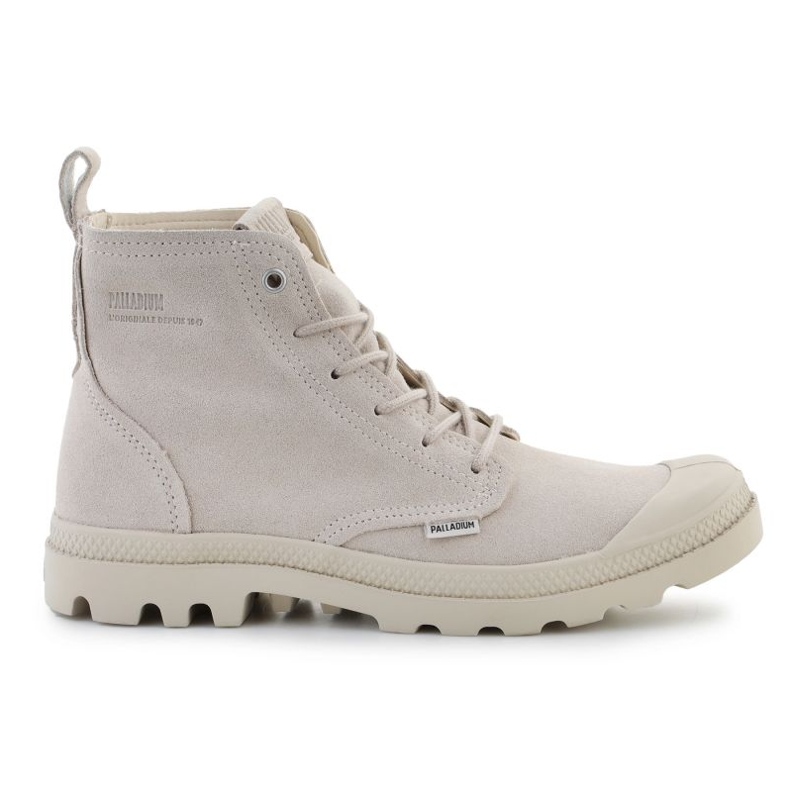 Palladium Pampa Hi Skin U 74379-155-M Gorra Blanca Zapatos grises beige