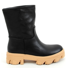 Botas con parte superior recta Seneh BLACK (camel) negro