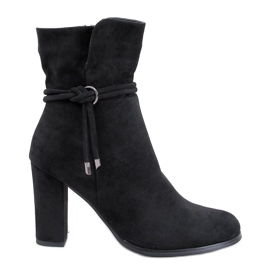 Botines Minnai de ante negro