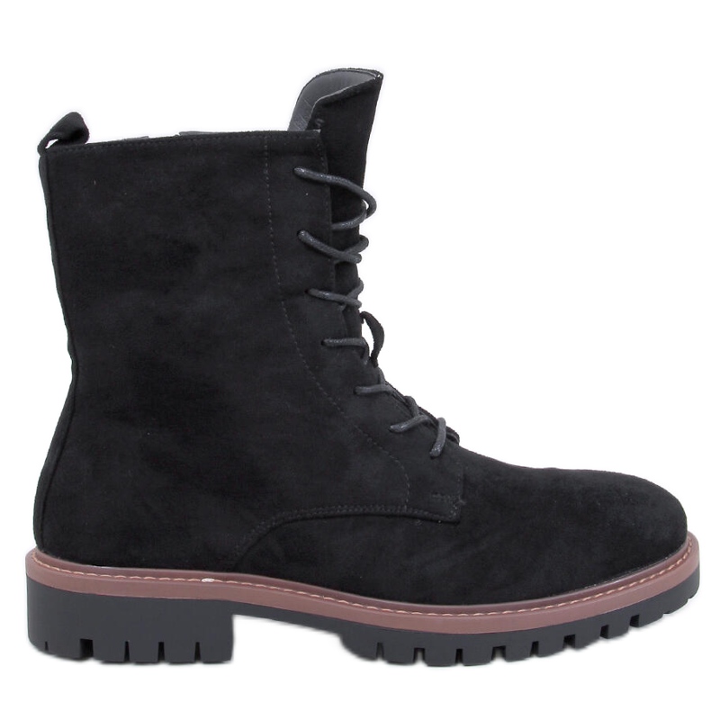 Simmer Botines con cordones de ante negro Simmer Botines con cordones de ante negro