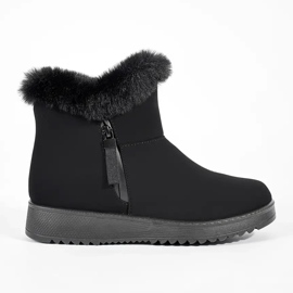Botas de mujer cómodas, aislantes y con pelo en color negro.