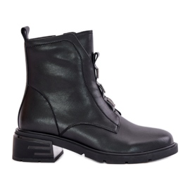 Botines Piel Cremallera Negro Olidrila