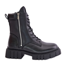 Botas de Trabajo Aislantes para Mujer Fabricadas en Piel Ecológica Big Star MM274578 Negro