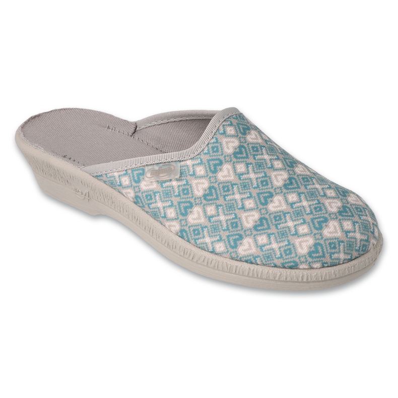 Pantuflas de mujer befado con estampado de pu 219D485 gris Pantuflas de mujer befado con estampado de pu 219D485 gris