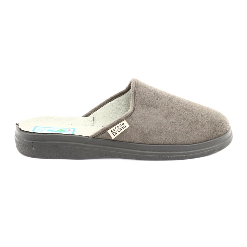 Pantuflas de hombre befado pu 125M009 forro gris con iones de plata