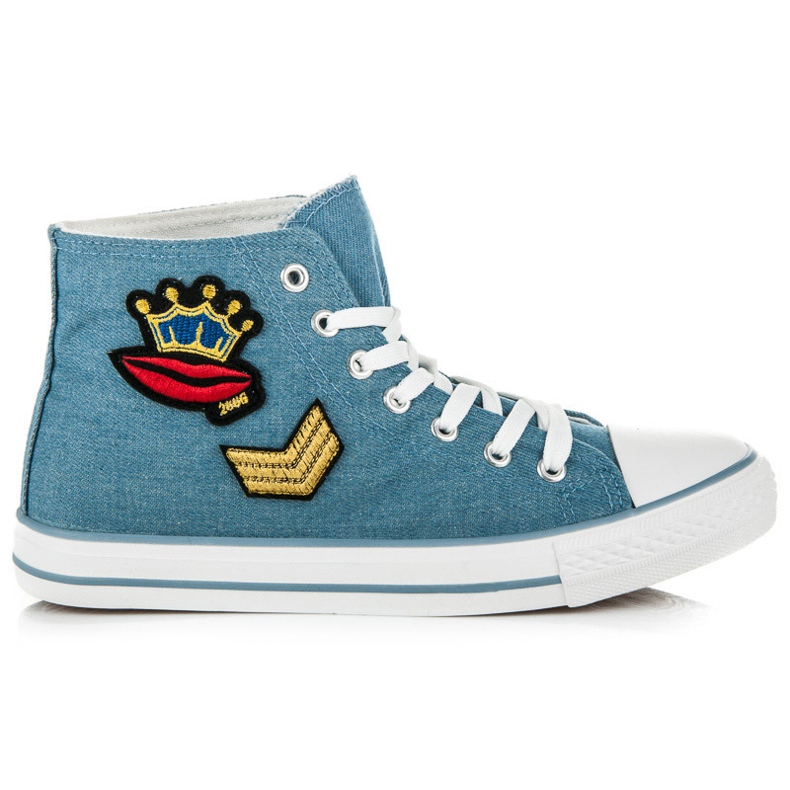 Zapatillas altas en la unión azul Zapatillas altas en la unión azul