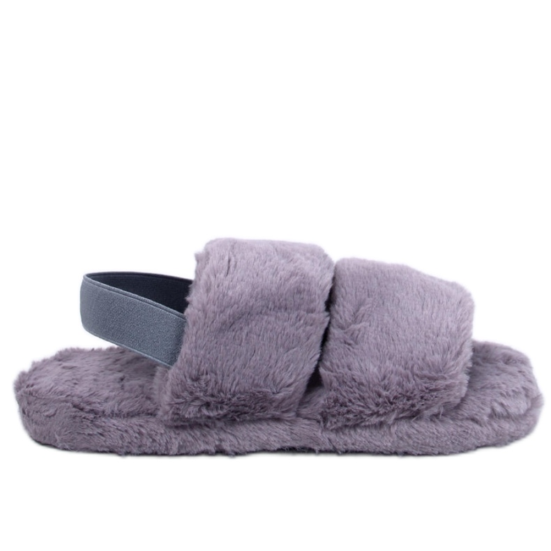 Pantuflas de mujer Rhodes Gris con banda elástica Pantuflas de mujer Rhodes Gris con banda elástica