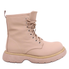 Botines con cordones Peddy Caqui - Inello beige