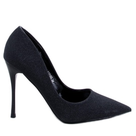 Tacones brillantes con partículas Diamoi Black - Inello negro