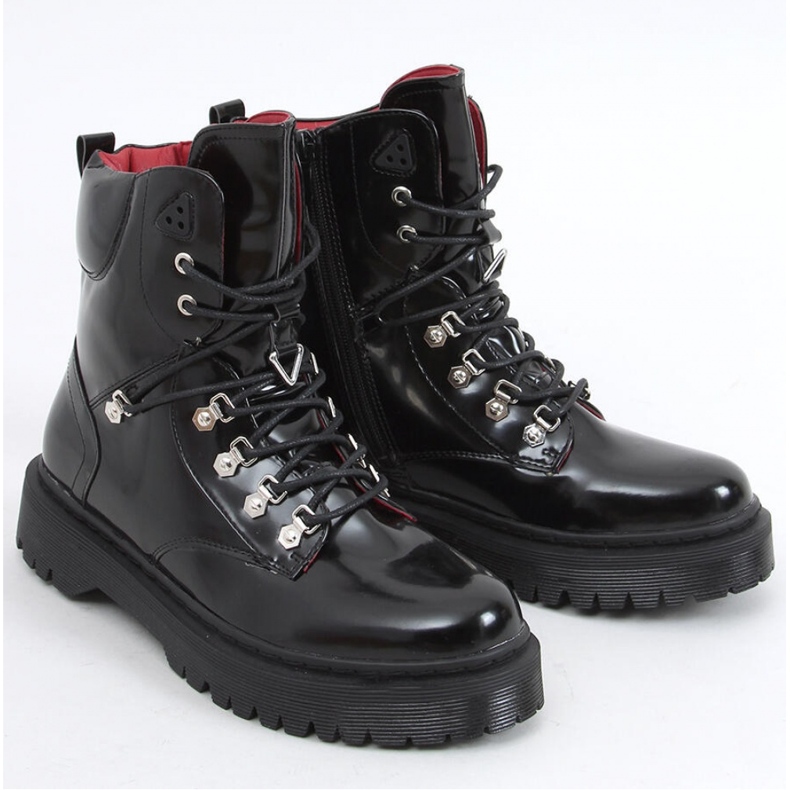 Botines Kari negros con cordones - Inello