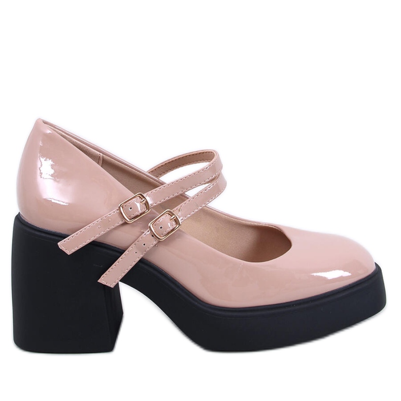 Salón tacón ancho Lorai Caqui - Inello beige Salón tacón ancho Lorai Caqui - Inello beige