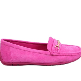 Mocasines mujer en ante Sourd Fucsia rosa