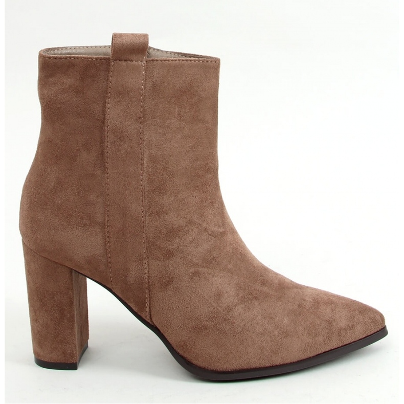 Botín clásico de tacón beige oscuro RB106P Khaki - Inello