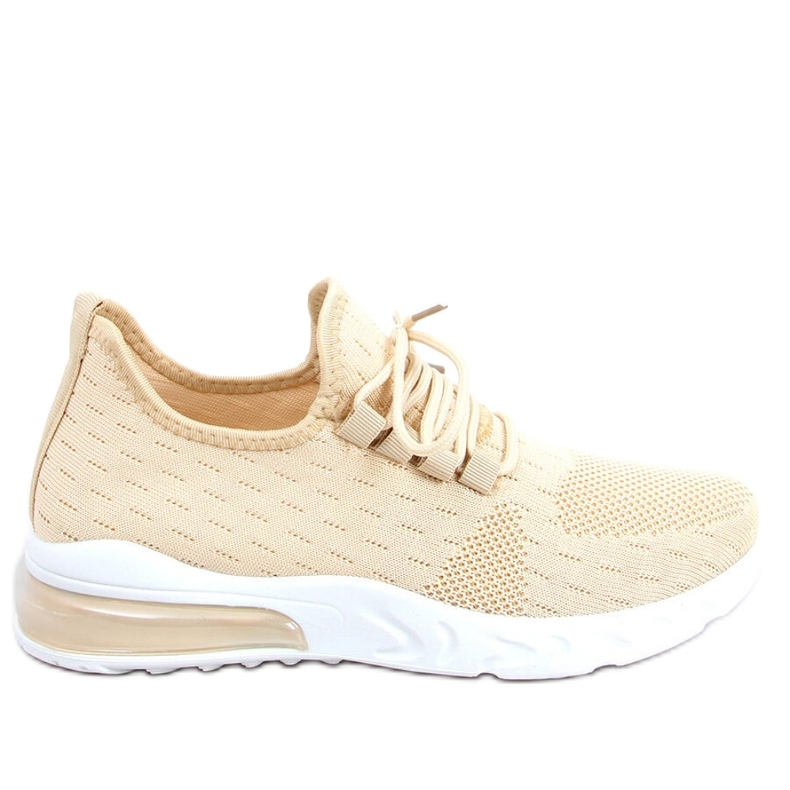 Deportiva calcetín beige