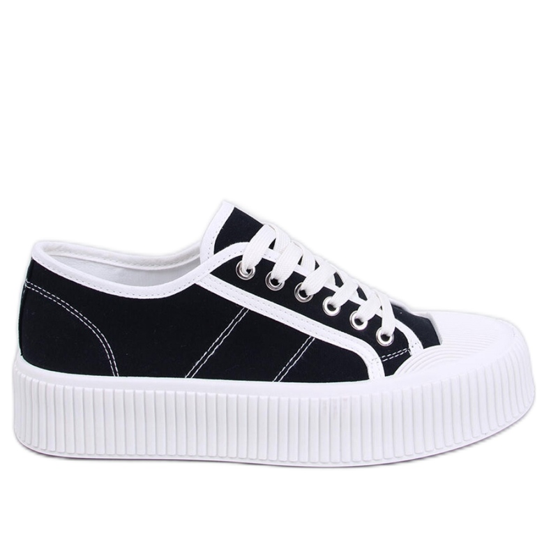 Zapatillas de deporte de mujer en la plataforma Black. negro