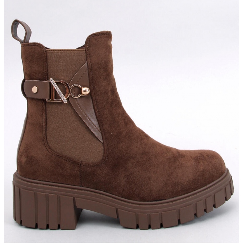 Botas Chelsea plataforma verde marrón