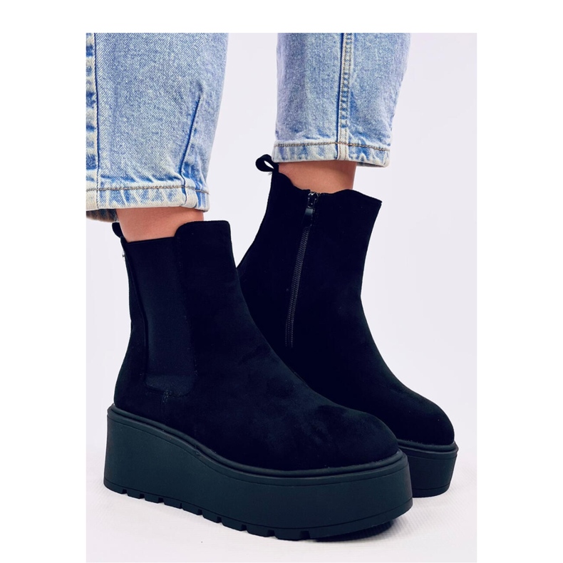 Botas Chelsea Ronda plataforma negro - Inello