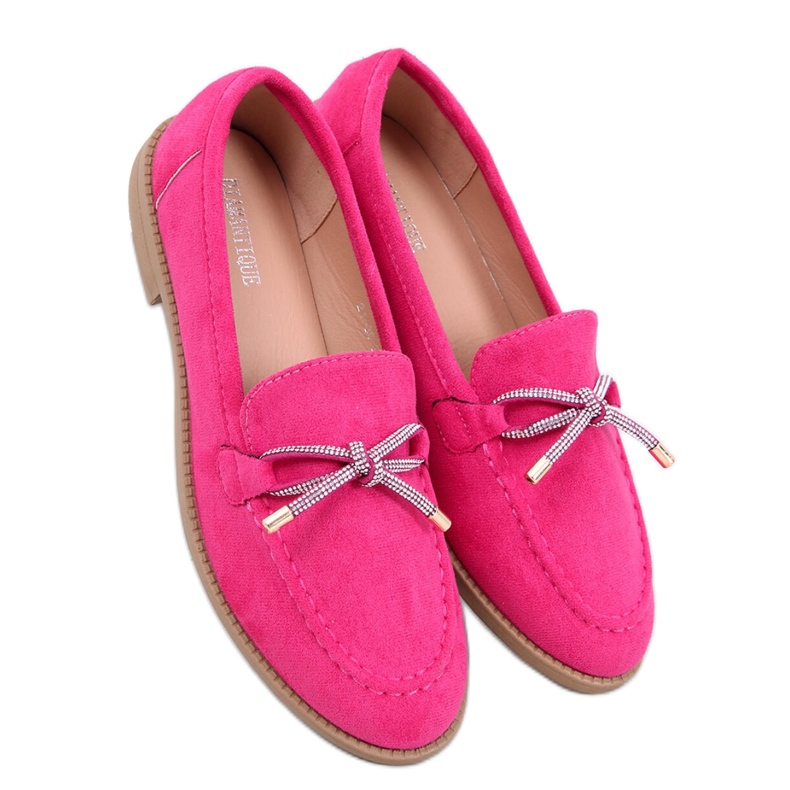 Mocasines mujer de ante Fucsia rosado