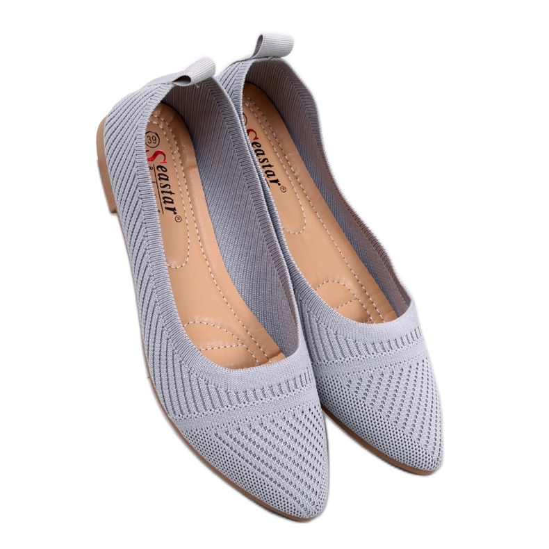 Bailarinas tejidas grises