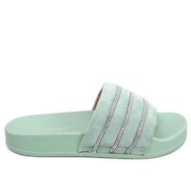 Zapatillas casa circonitas verdes