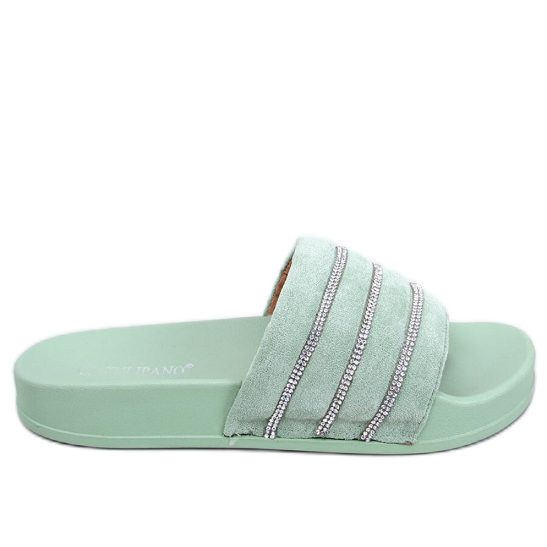 Zapatillas casa circonitas verdes