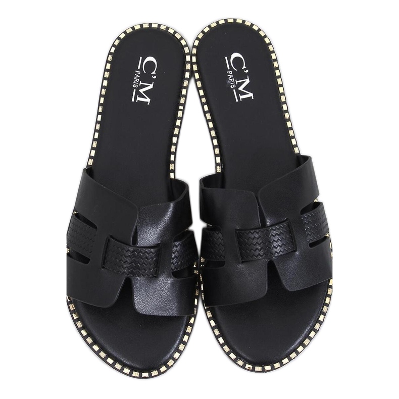 Chanclas de mujer elegantes Negro