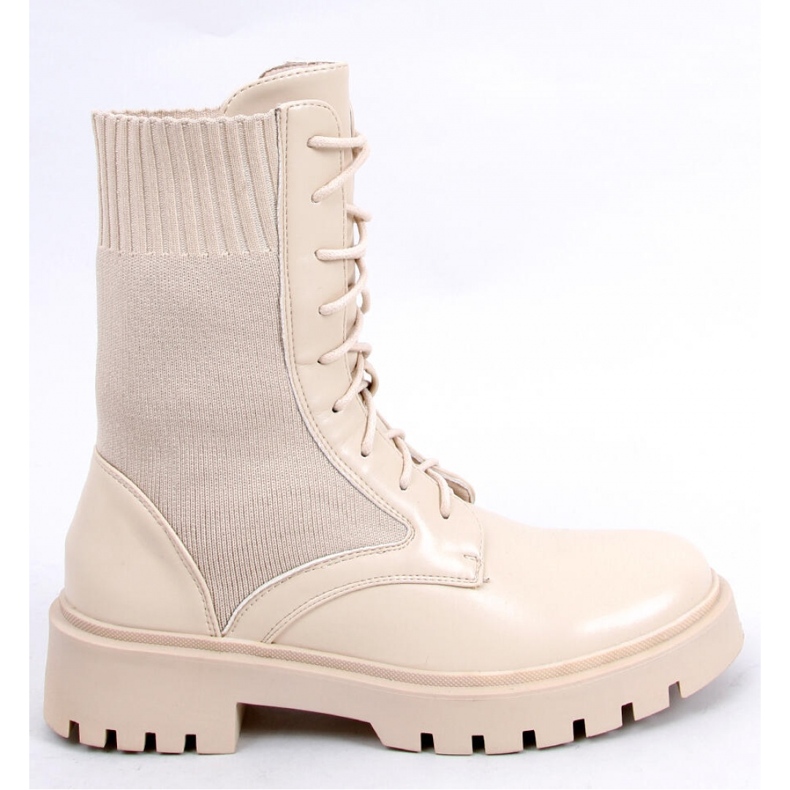 Botas con empeine elástico Cass Beige - Inello