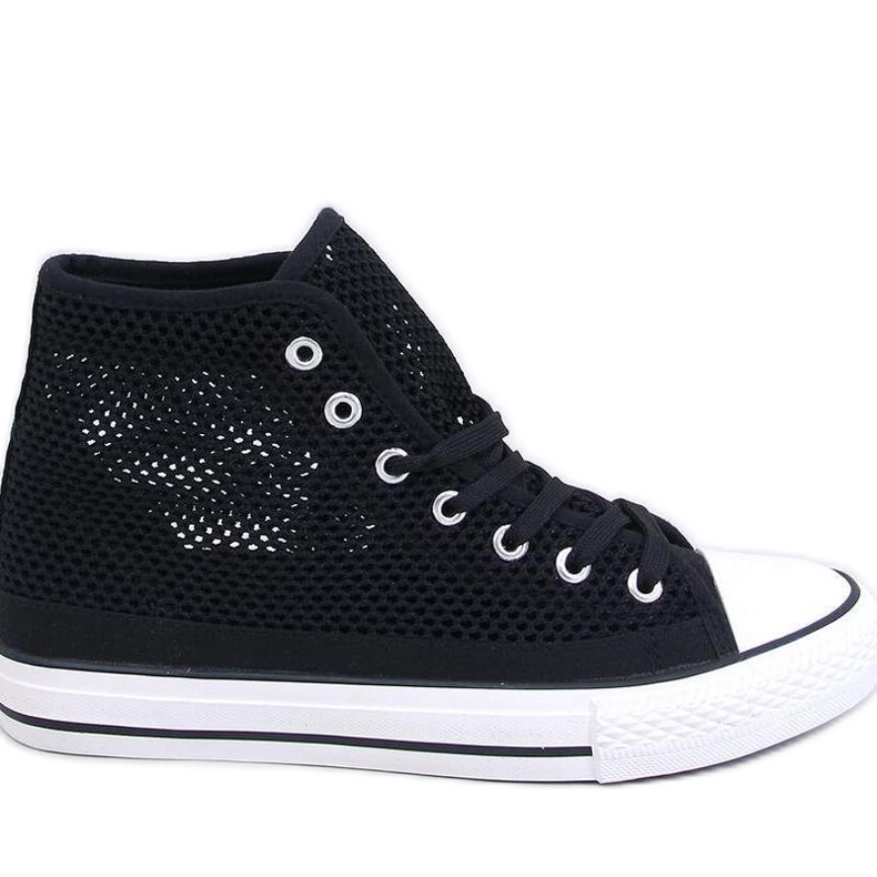 Zapatillas altas caladas Negro