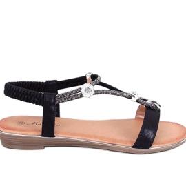Sandalias circonitas negras negro