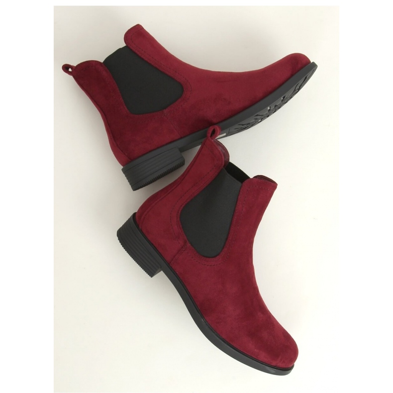 Botas Chelsea Clásicas Burdeos Mujer MR-9 Wine - Inello rojo