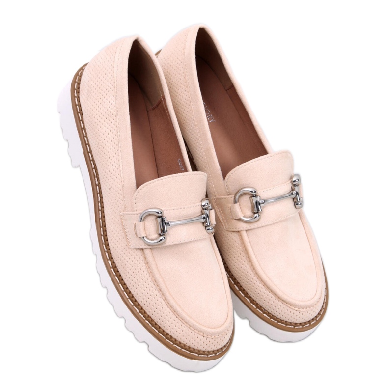 Mocasines de mujer beige