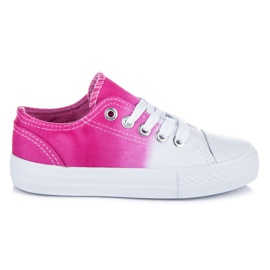 Kylie Zapatillas infantiles ombre blanco rosa
