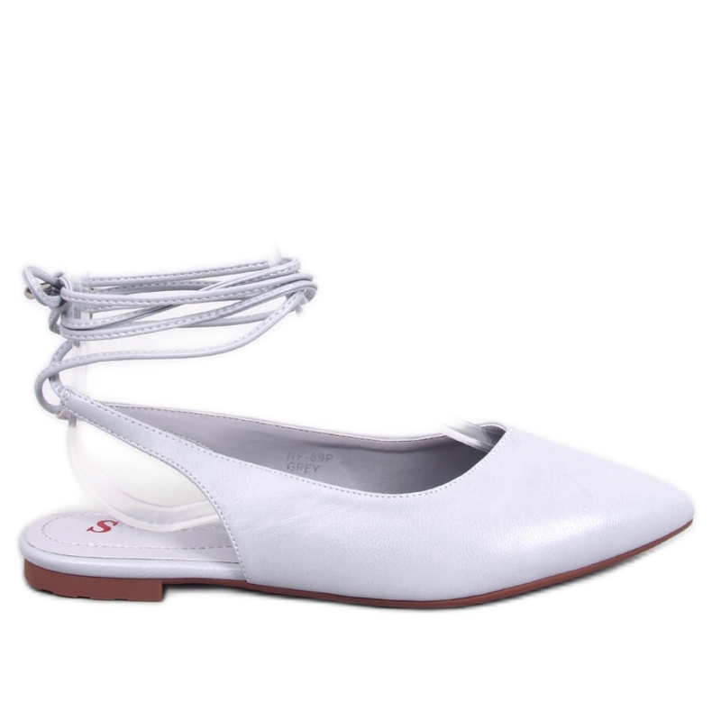 Bailarinas tacón abierto atado Gris Bailarinas tacón abierto atado Gris