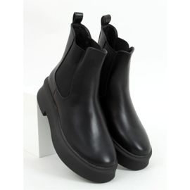 Botas Chelsea negras con suela gruesa NS222P Negro - Inello Botas Chelsea negras con suela gruesa NS222P Negro - Inello