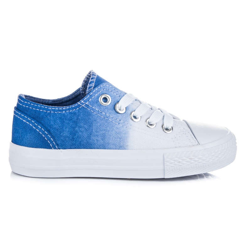 Kylie Zapatillas infantiles ombre blanco azul