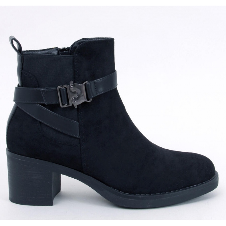 Yonda Botines tacón estable negro - Inello