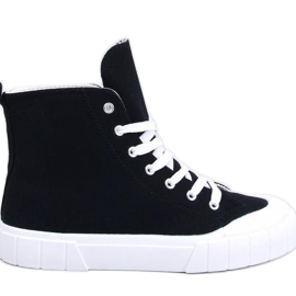 Zapatillas de lona para el tobillo Negro