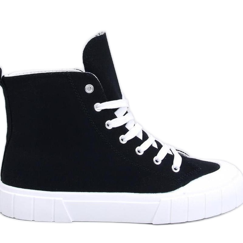 Zapatillas de lona para el tobillo Negro