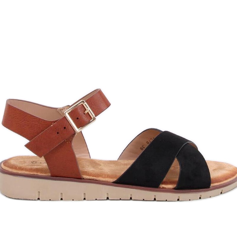 Sandalias elevadas de mujer. negro