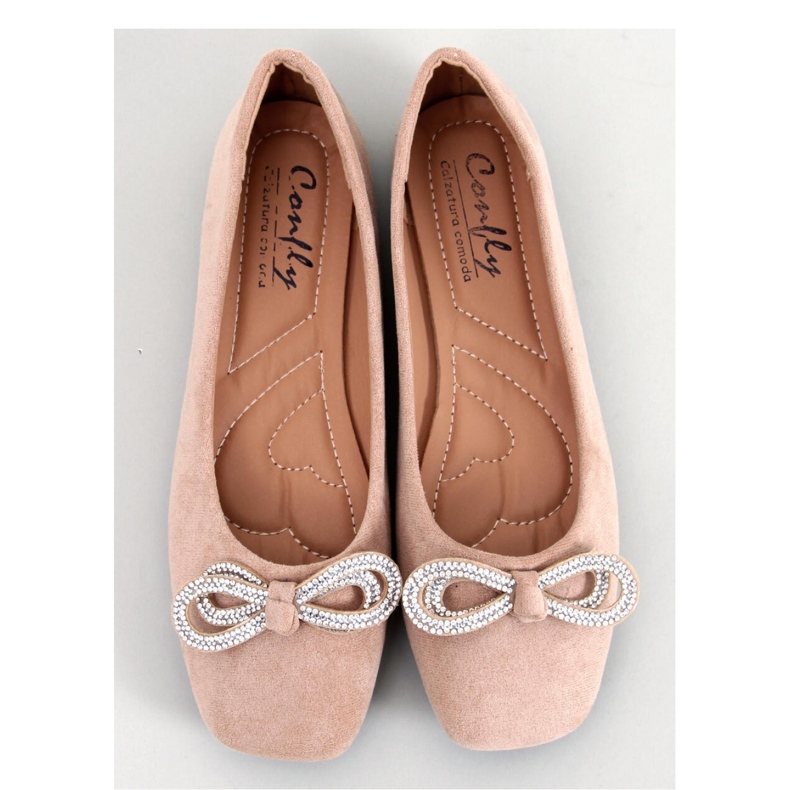 Bailarinas de ante con lazo de Serna Kaki - Inello beige