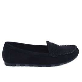 Mocasines mujer de ante Negro