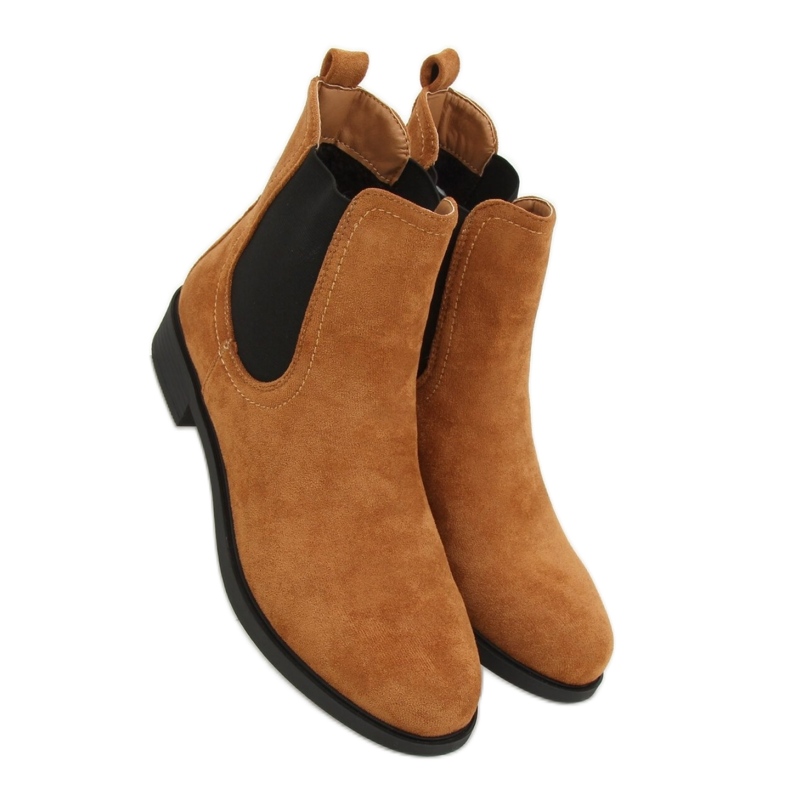 Botas Chelsea clásicas en color camel para mujer marrón